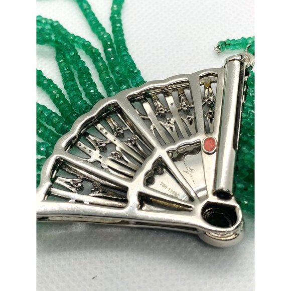 Ivanka Trump 18K 750 Emerald Diamond Lao Tong Collection Tassel Bracelet - Picture 12 of 16